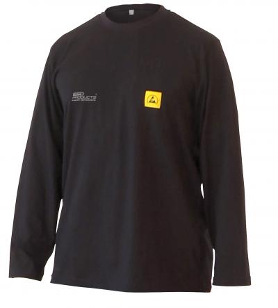 ESD T-Shirt ALKZ Style Black Unisex 4XL Antistatic Clothing ESD Garment